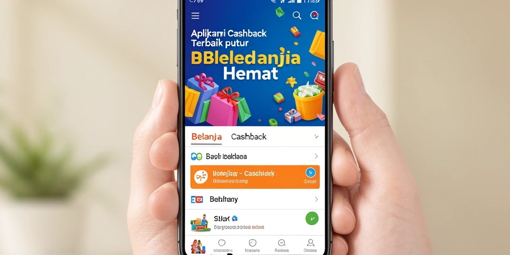 Antarmuka aplikasi C789 yang menarik dan informatif untuk Cashback.