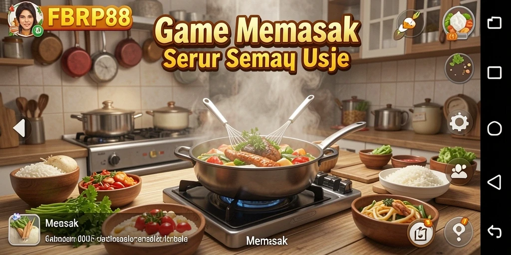 Antarmuka menarik FBRP88 dengan fungsi memasak yang interaktif.