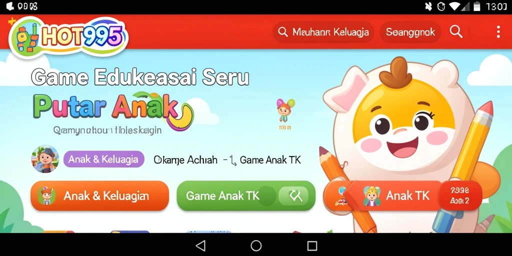 Tampilan antarmuka HOT985 yang menarik dan penuh warna.