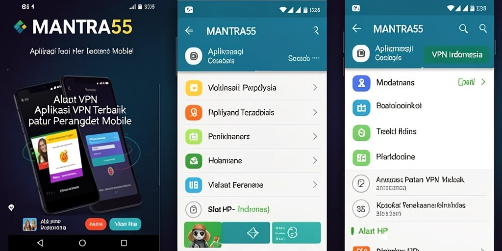 Tampilan antarmuka MANTRA55 yang bersih dan mudah dinavigasi.