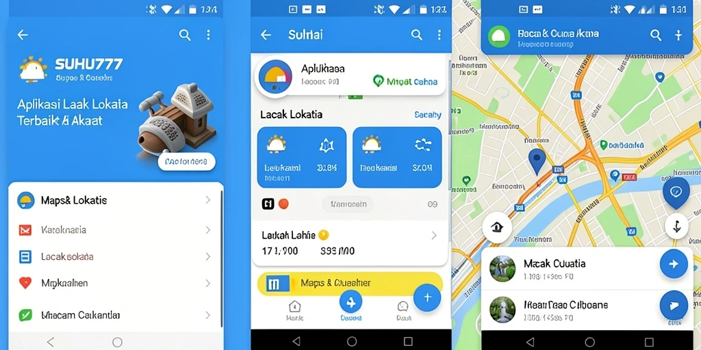 Antarmuka SUHU777 menampilkan fungsi Lacak Lokasi yang jelas dan informatif.